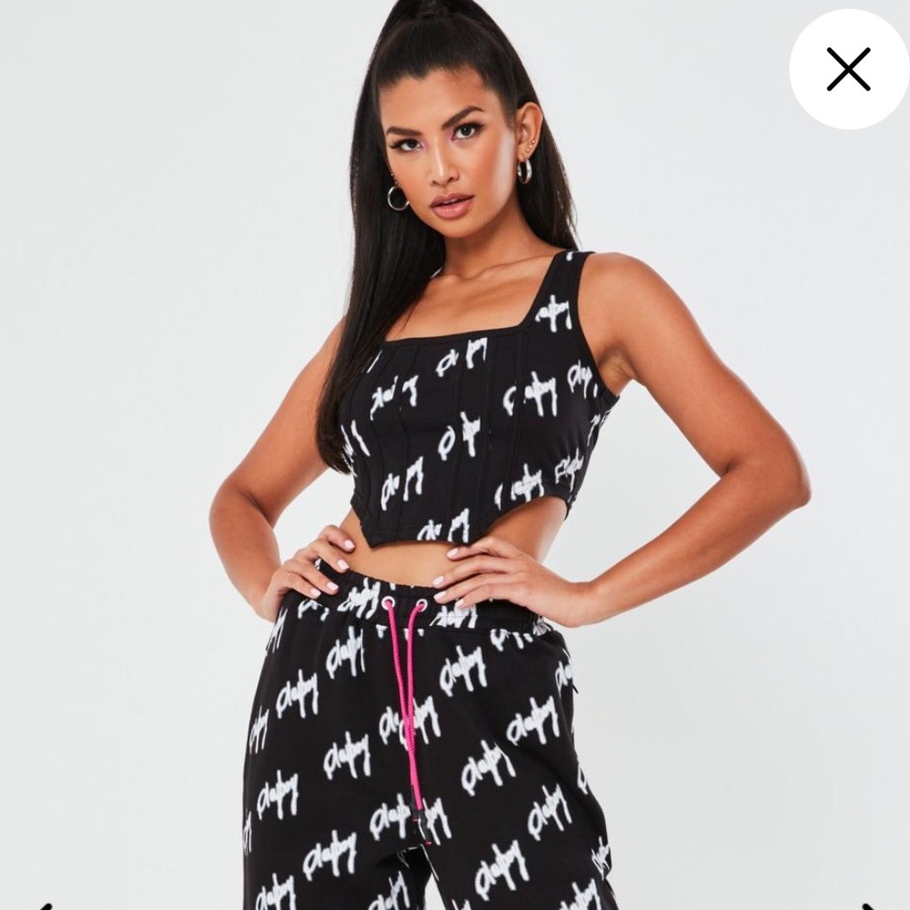 PLAYBOY X MISSGUIDED repeat corset top